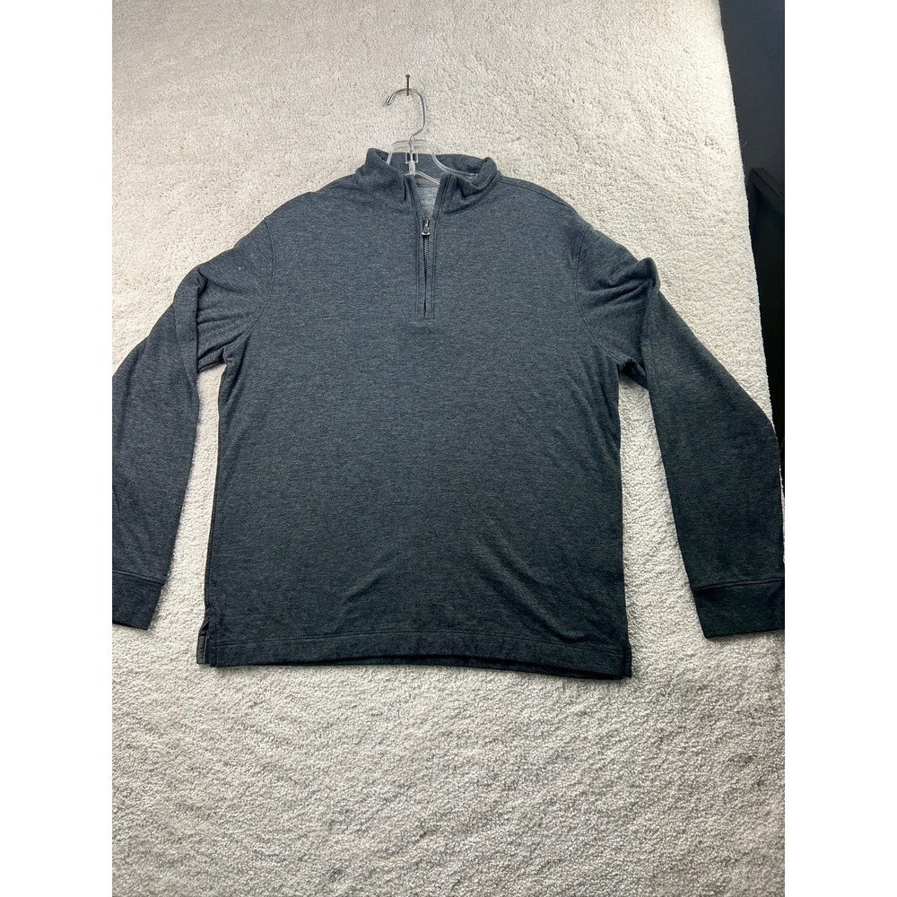 Hawker Rye Pullover Mens Medium Gray Half Zip Sweater Recycled‎ Blend Casual